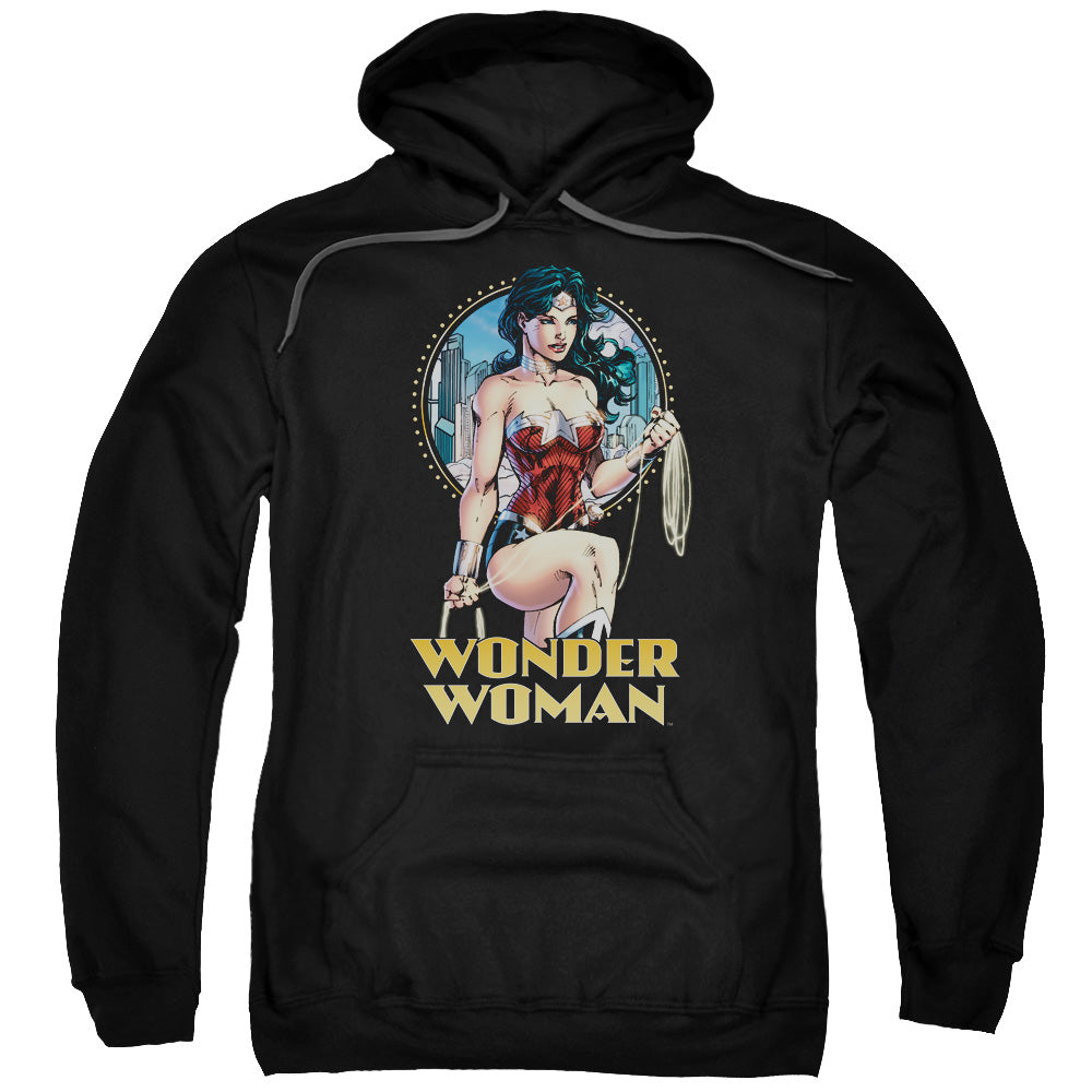 Justice League City Warrior Mens Hoodie Black