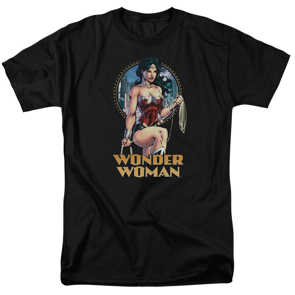 Justice League City Warrior Mens T Shirt Black