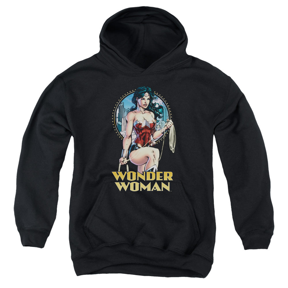 Justice League City Warrior Kids Youth Hoodie Black