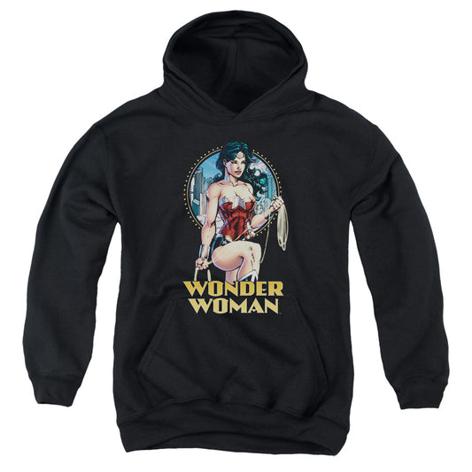 Justice League City Warrior Kids Youth Hoodie Black