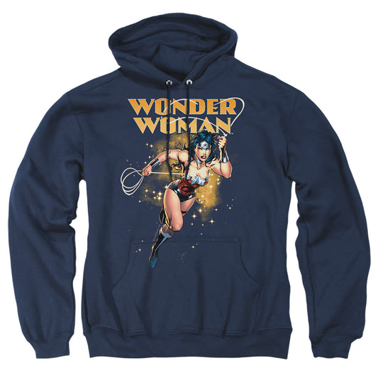 Justice League Of America Star Lasso Mens Hoodie Navy Officially Licensed