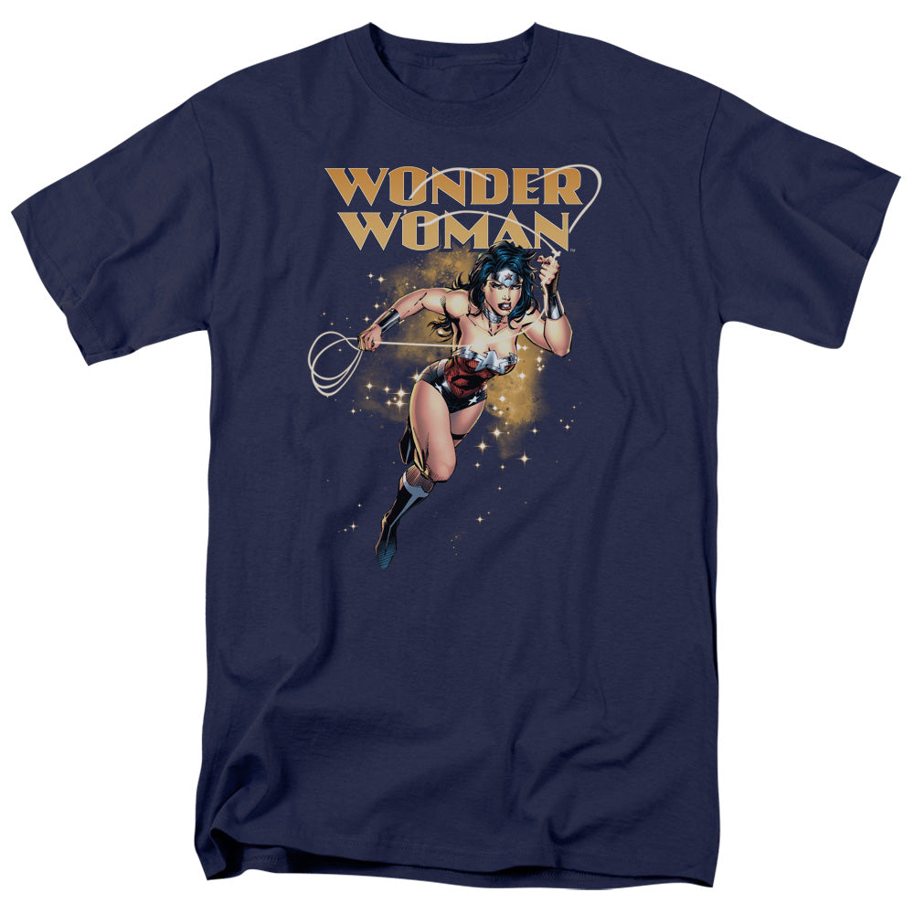 Justice League Star Lasso Mens T Shirt Navy Blue