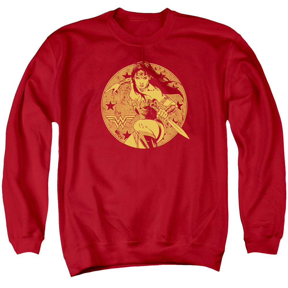 Justice League Young Wonder Mens Crewneck Sweatshirt Red