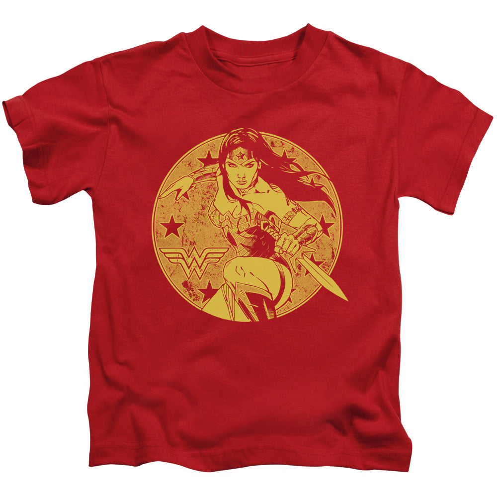 Justice League Young Wonder Juvenile Kids Youth T Shirt Red
