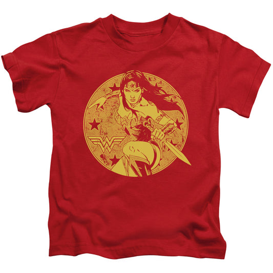 Justice League Young Wonder Juvenile Kids Youth T Shirt Red