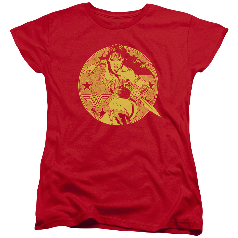 Justice League Young Wonder Womens T Shirt Red