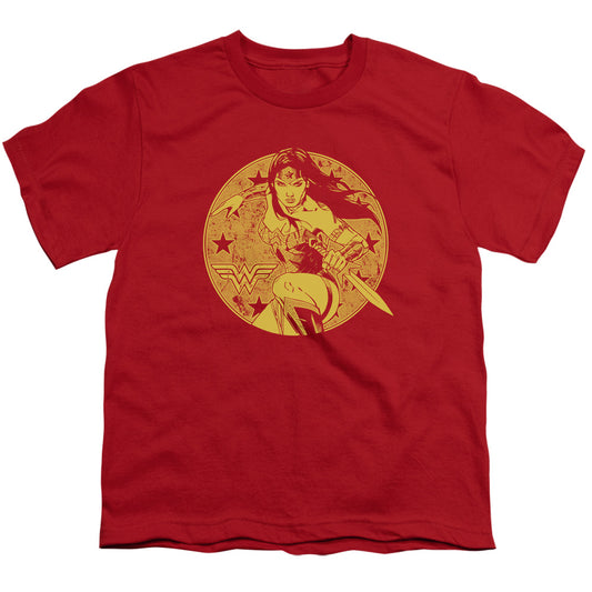 Justice League Young Wonder Kids Youth T Shirt Red