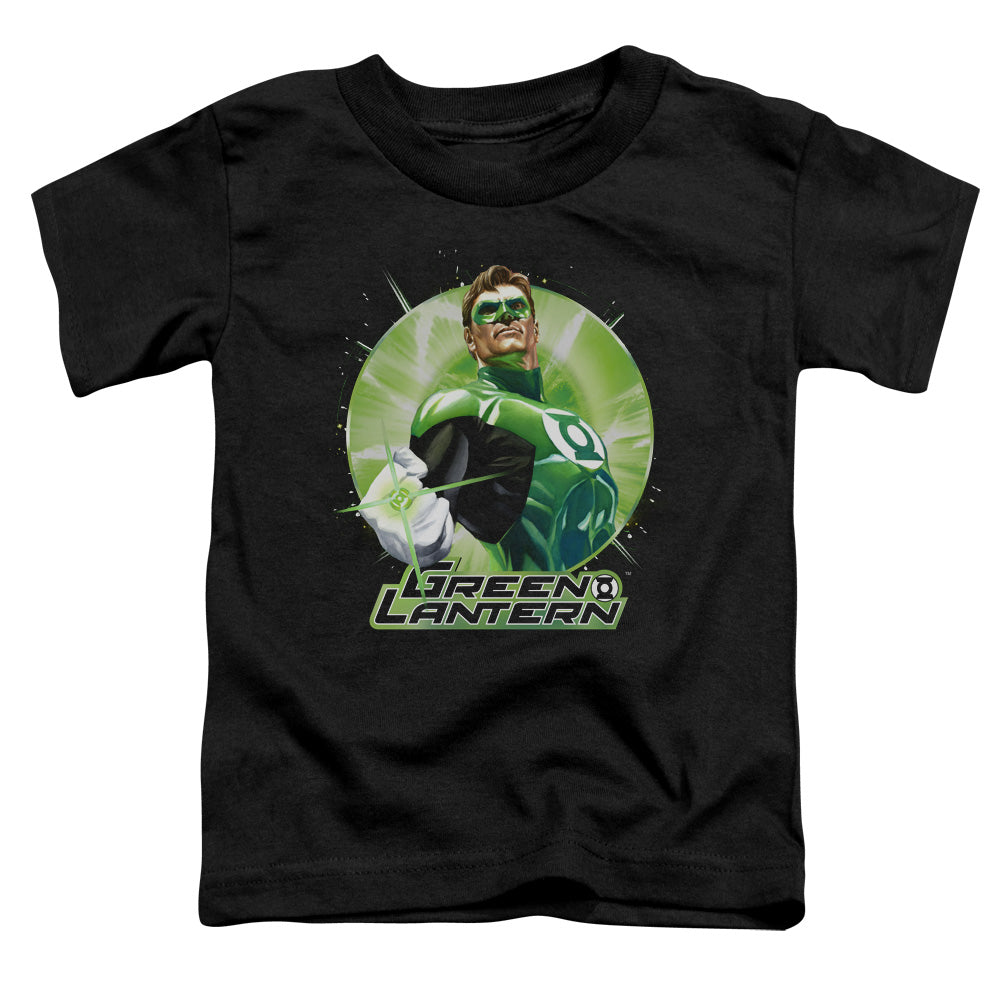 Justice League Green Static Toddler Kids Youth T Shirt Black