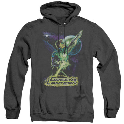 Justice League Of America Hal Galaxy Mens Heather Hoodie Black Officially Licensed