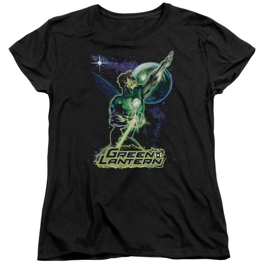 Justice League Hal Galaxy Womens T Shirt Black