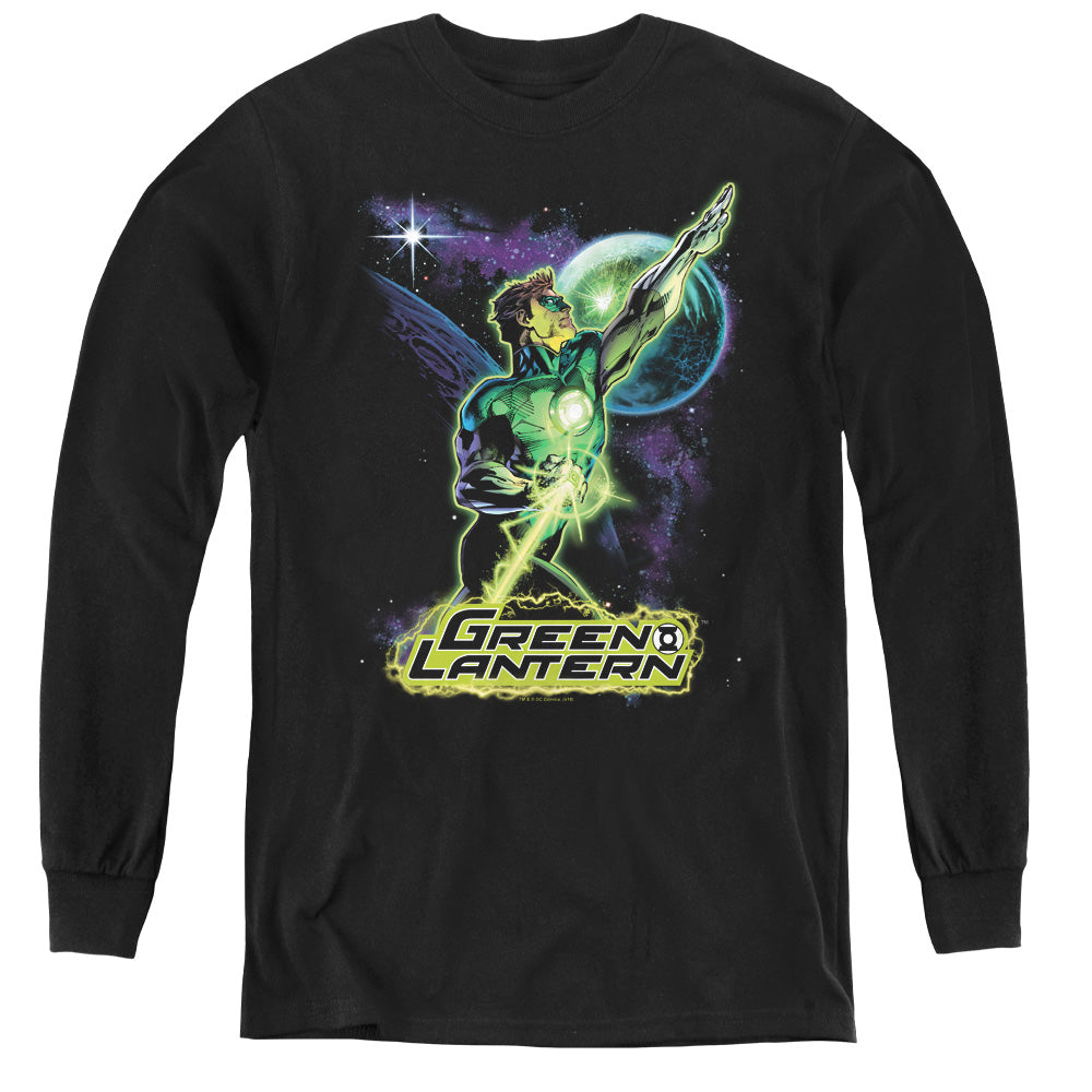 Justice League Hal Galaxy Long Sleeve Kids Youth T Shirt Black