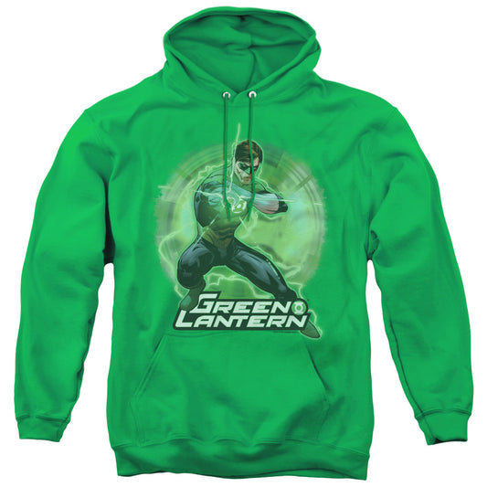 Justice League Spin Mens Hoodie Kelly Green