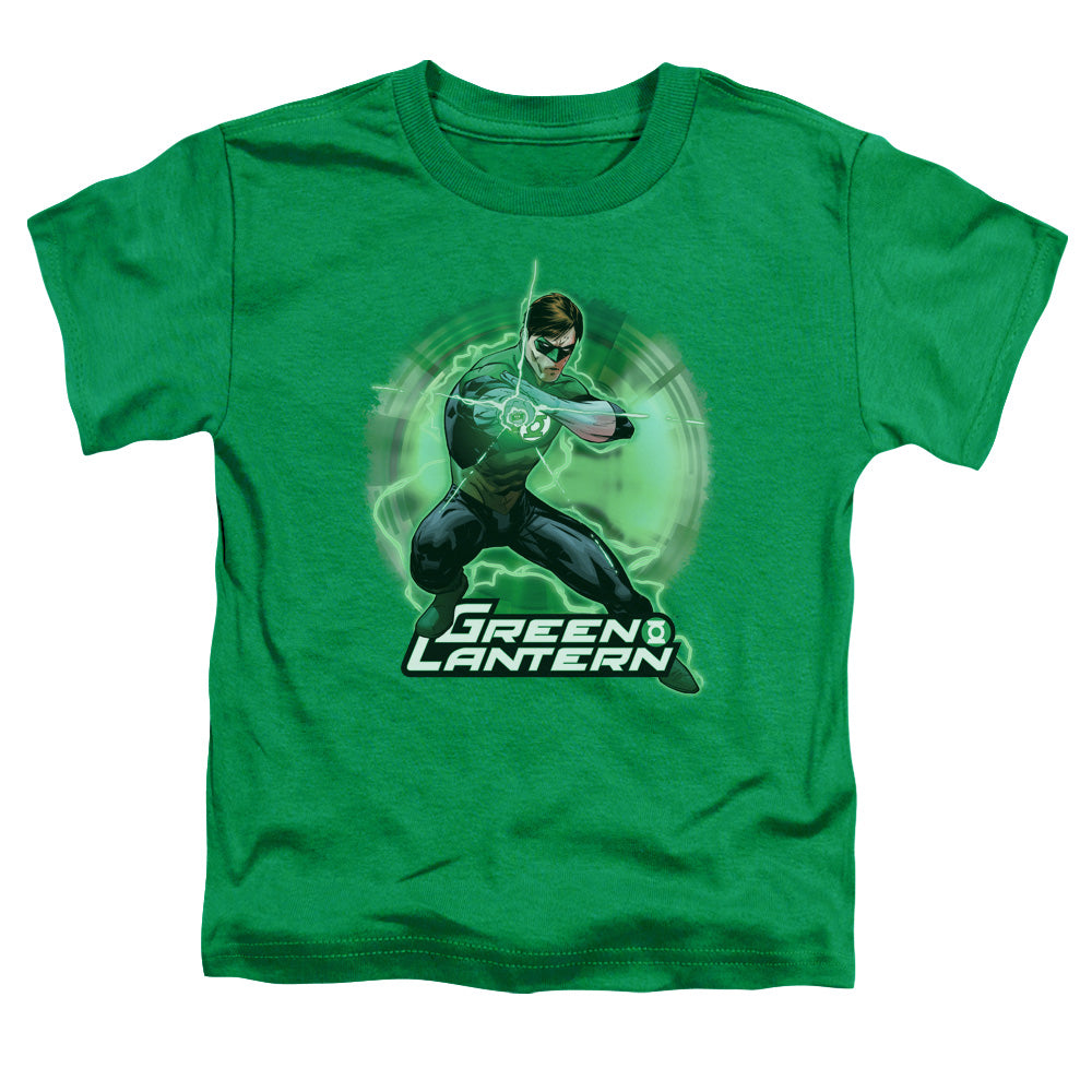 Justice League Spin Toddler Kids Youth T Shirt Kelly Green