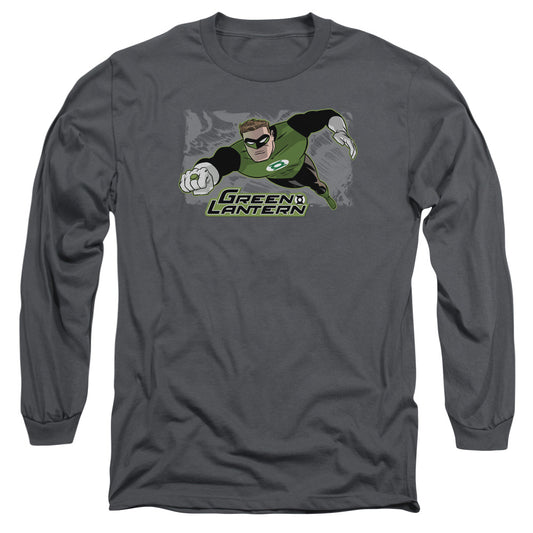 Justice League Space Cop Mens Long Sleeve Shirt Charcoal