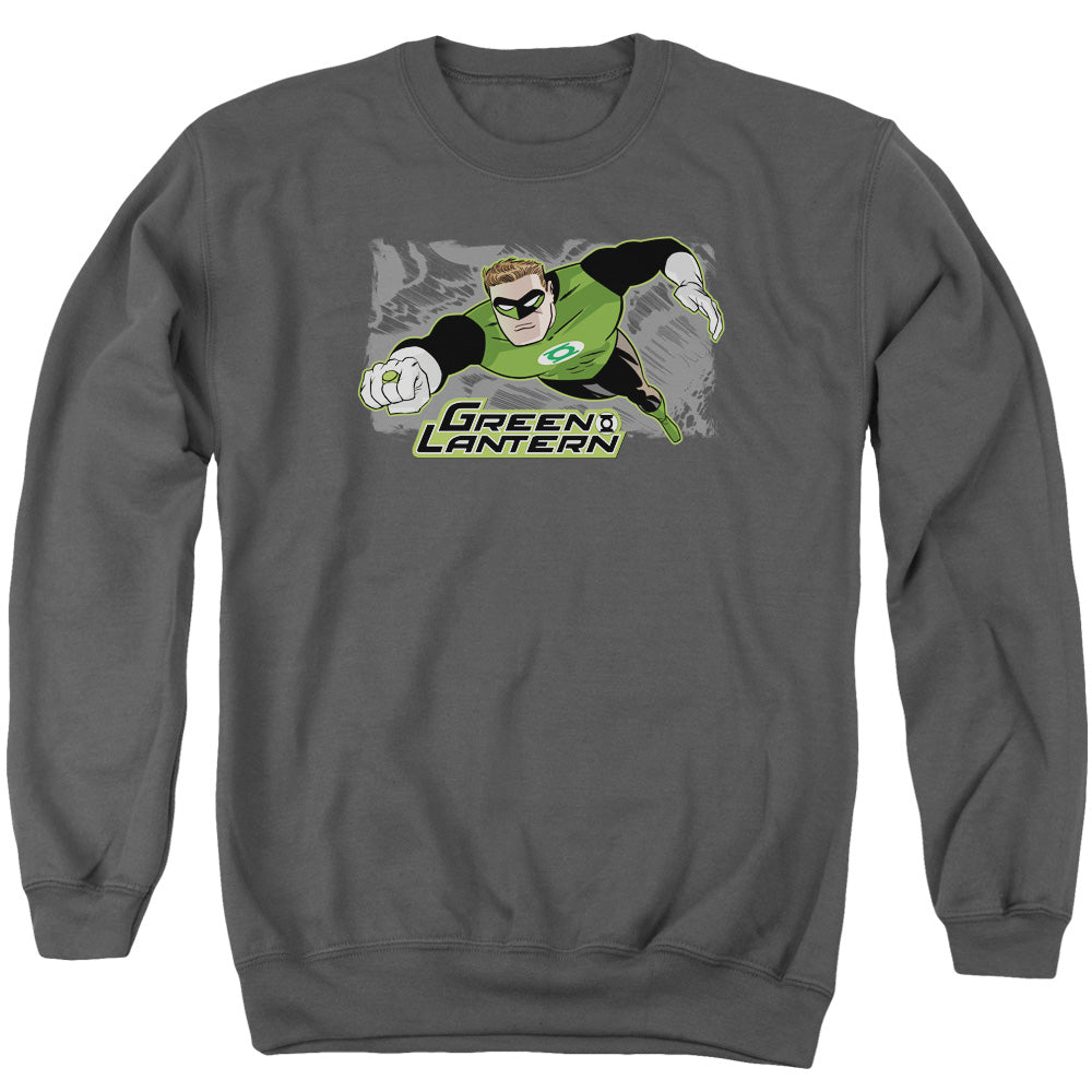 Justice League Space Cop Mens Crewneck Sweatshirt Charcoal