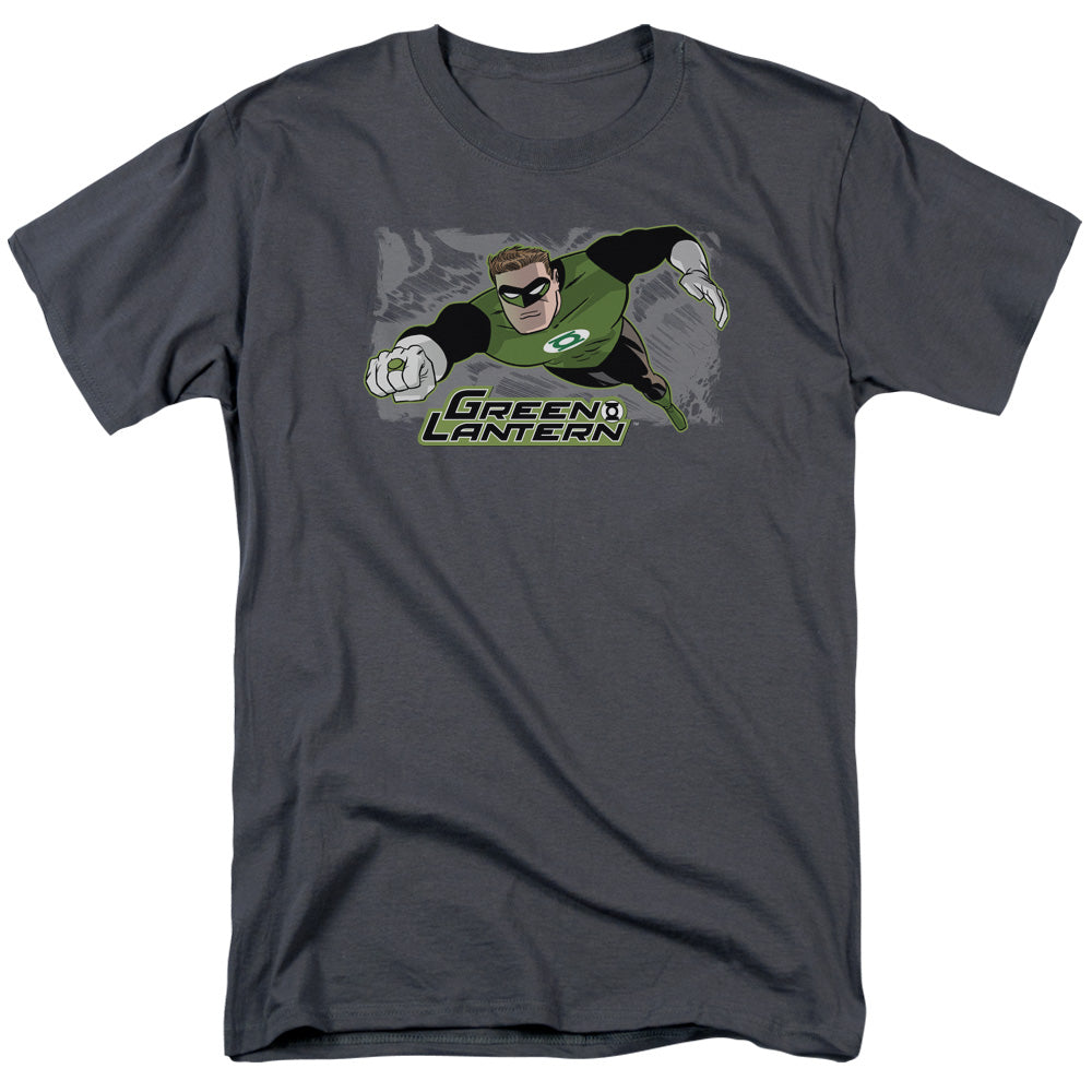 Justice League Space Cop Mens T Shirt Charcoal