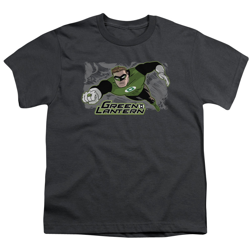 Justice League Space Cop Kids Youth T Shirt Charcoal