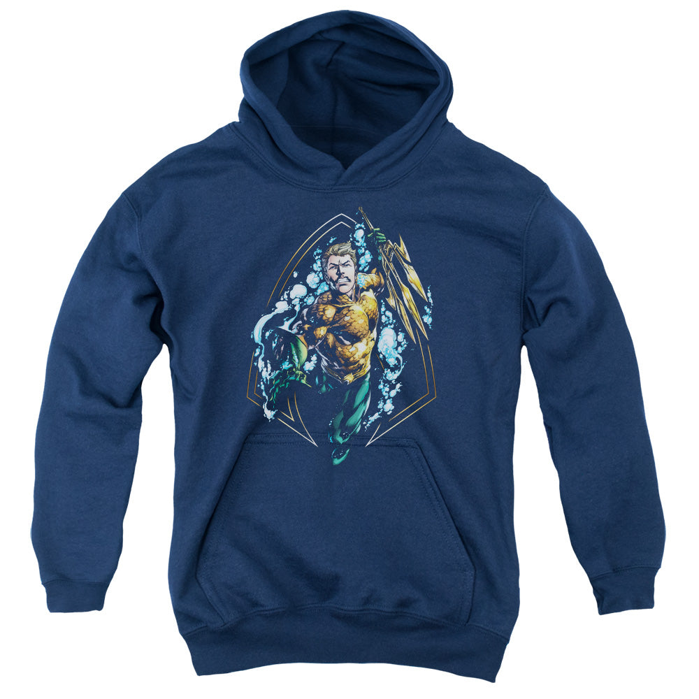 Justice League Thrashing Kids Youth Hoodie Navy Blue