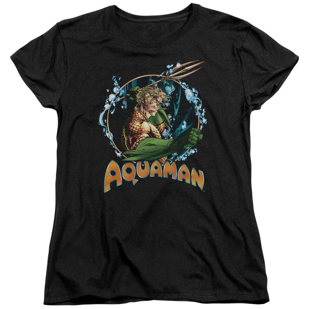 Justice League Ruler of the Seas Womens T Shirt Black