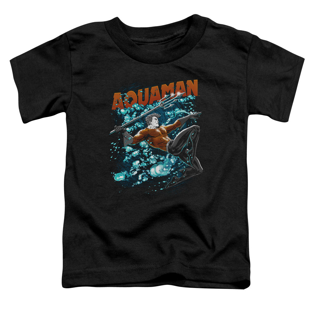 Justice League Aqua Bubbles Toddler Kids Youth T Shirt Black