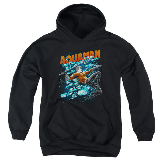 Justice League Aqua Bubbles Kids Youth Hoodie Black