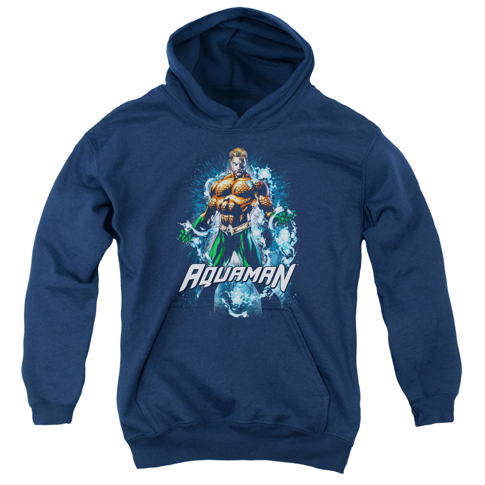 Justice League Water Powers Kids Youth Hoodie Navy Blue