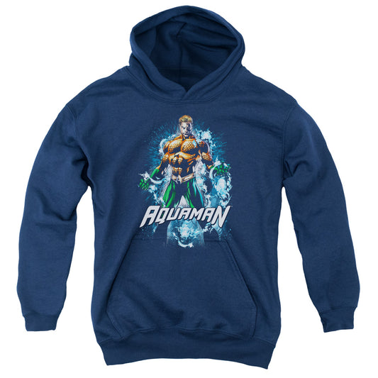 Justice League Water Powers Kids Youth Hoodie Navy Blue