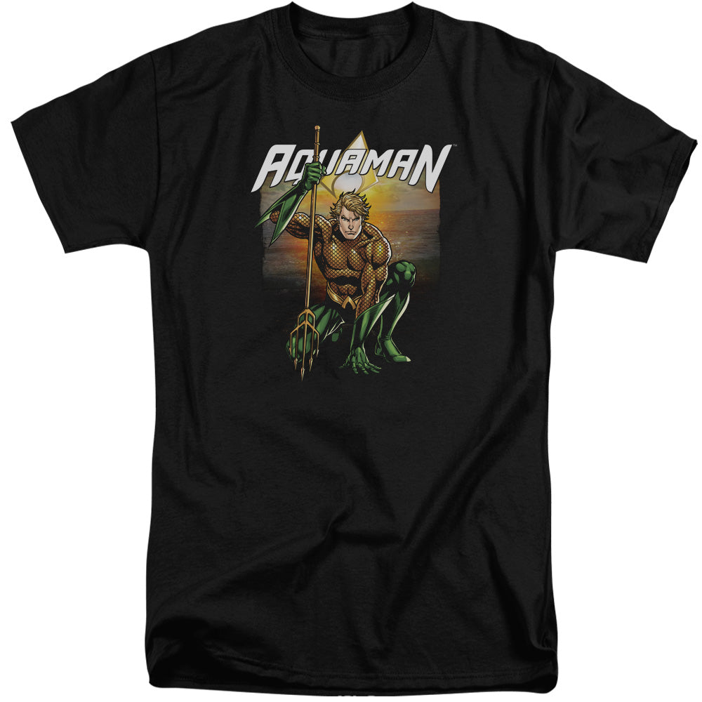 Justice League Of America Beach Sunset Mens Tall T Shirt Black Officially Licensed