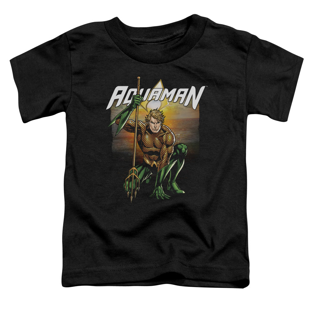 Justice League Beach Sunset Toddler Kids Youth T Shirt Black