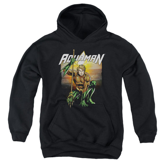 Justice League Beach Sunset Kids Youth Hoodie Black