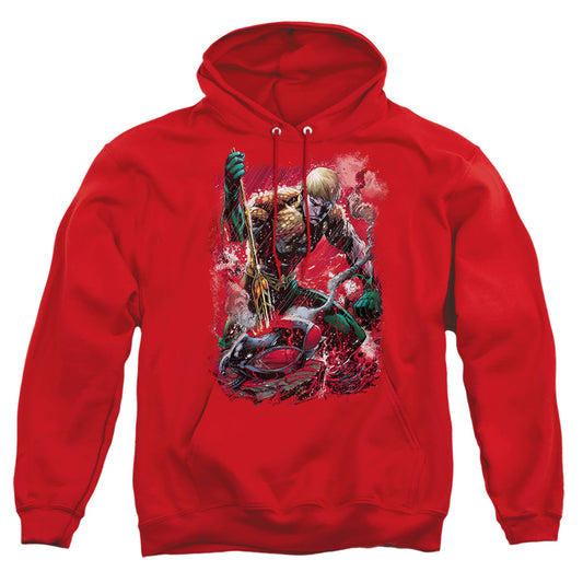 Justice League Of America Finished Mens Hoodie Red Officially Licensed