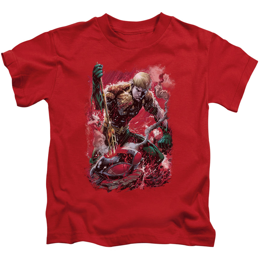Justice League Finished Juvenile Kids Youth T Shirt Red