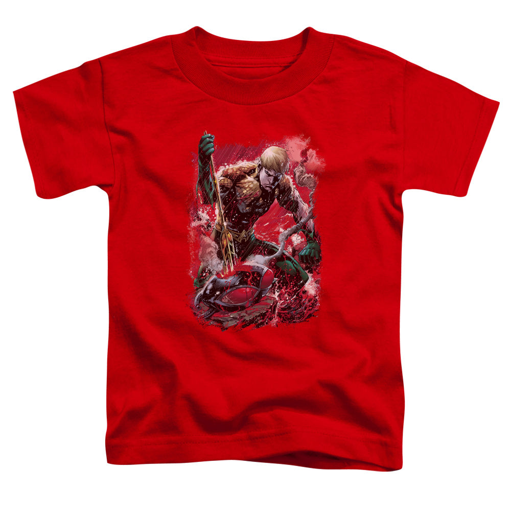 Justice League Finished Toddler Kids Youth T Shirt Red
