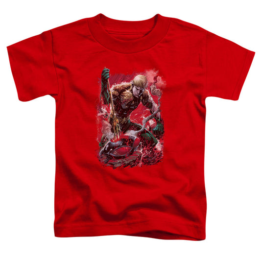 Justice League Finished Toddler Kids Youth T Shirt Red