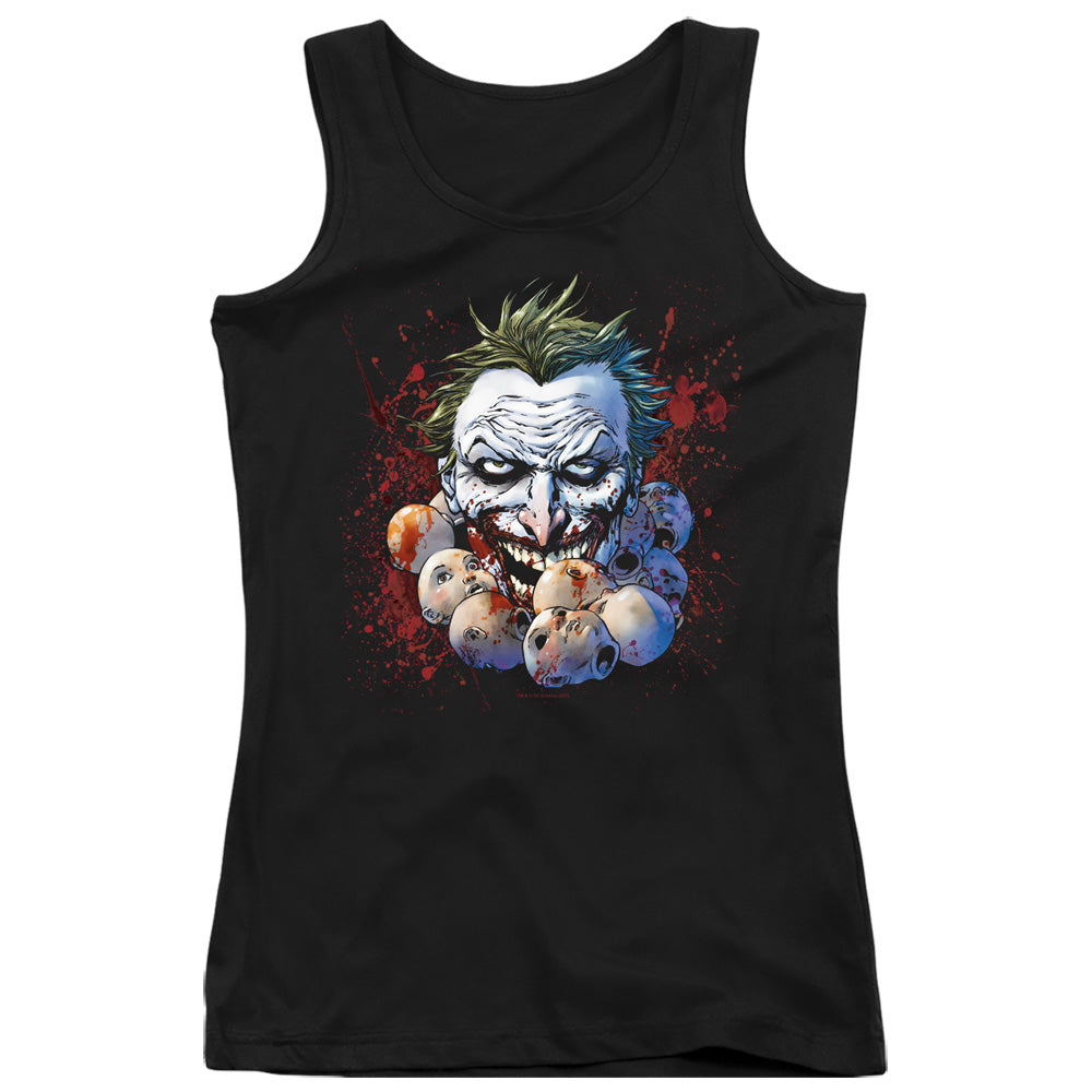 Justice League Doll Heads Womens Tank Top Shirt Black