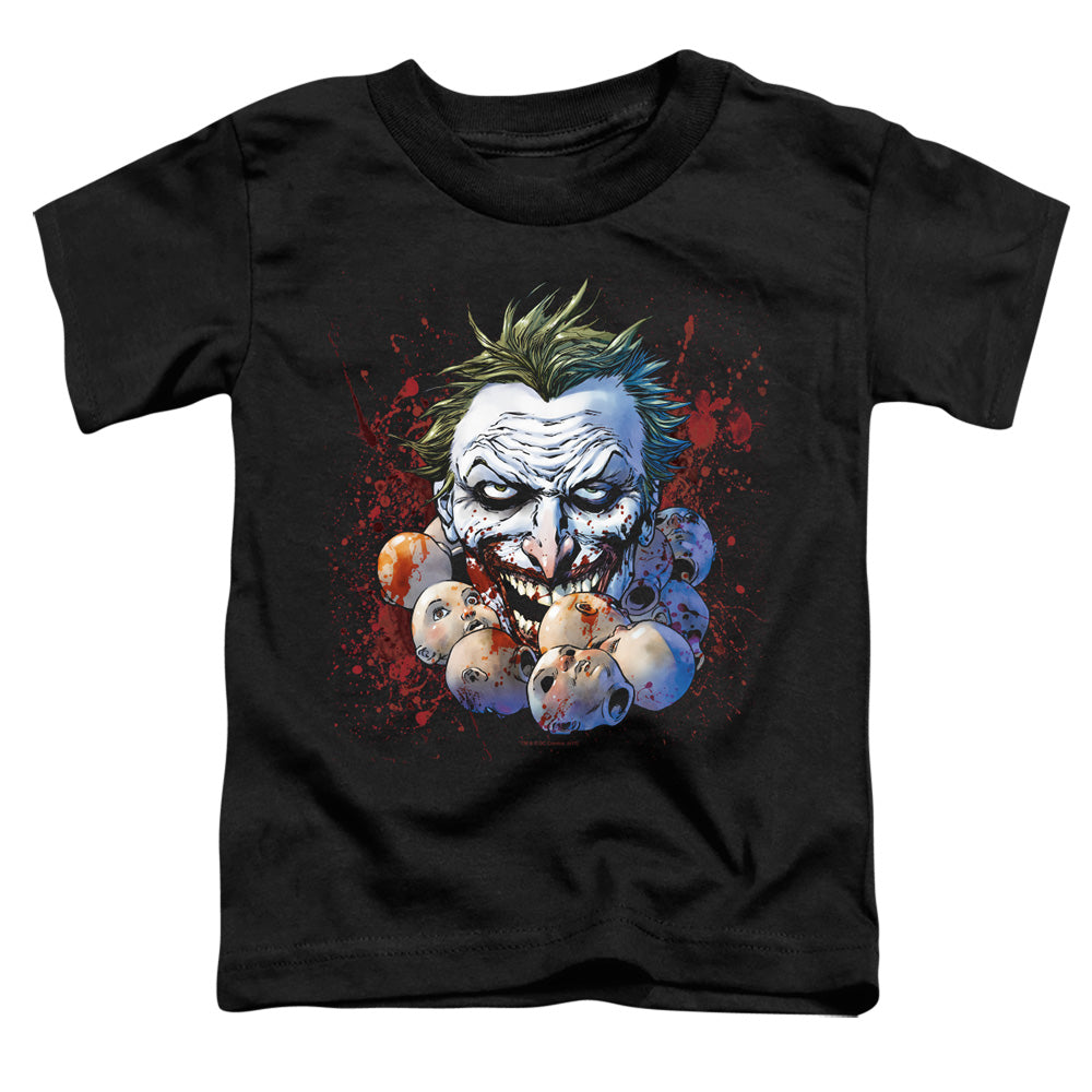Justice League Doll Heads Toddler Kids Youth T Shirt Black