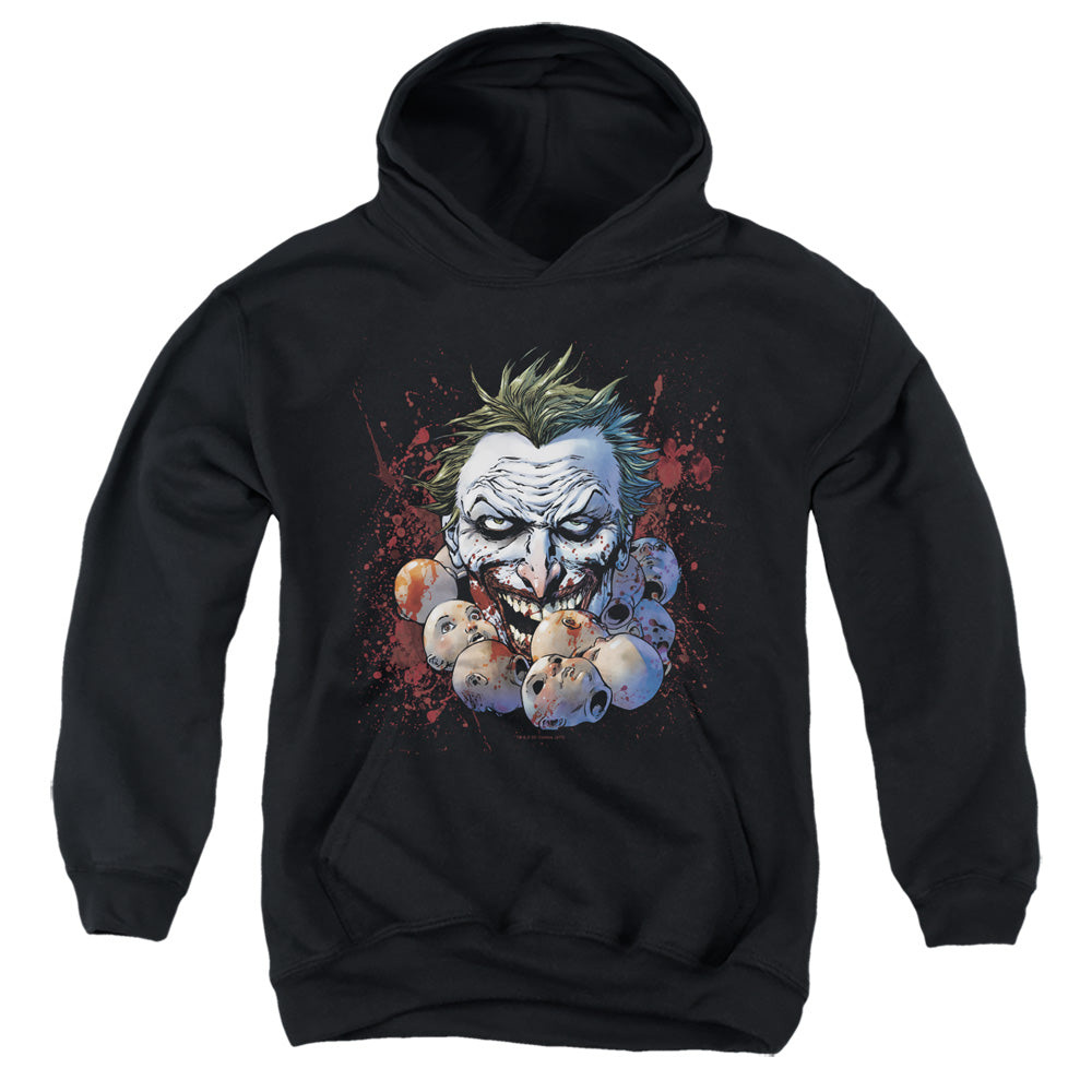 Justice League Doll Heads Kids Youth Hoodie Black