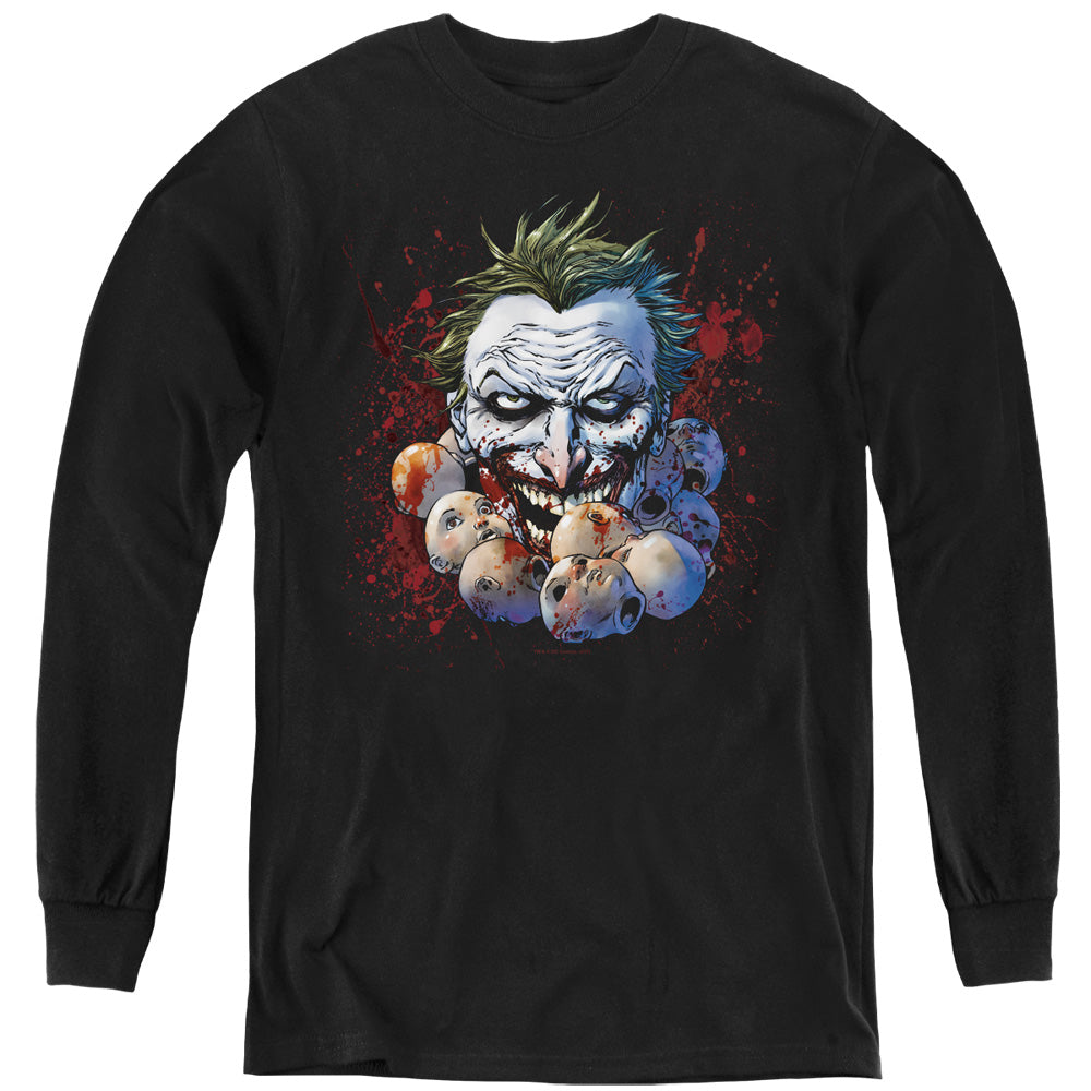 Justice League Doll Heads Youth Long Sleeve Black