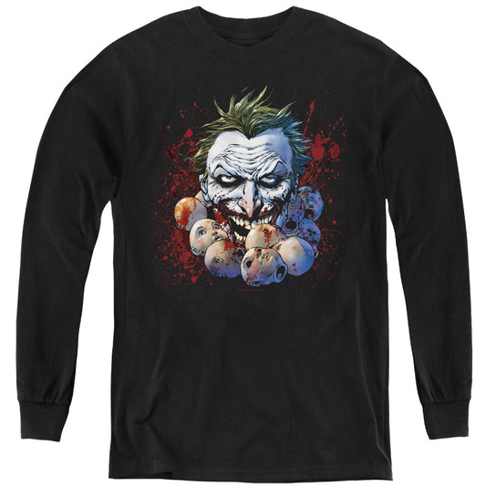 Justice League Doll Heads Youth Long Sleeve Black
