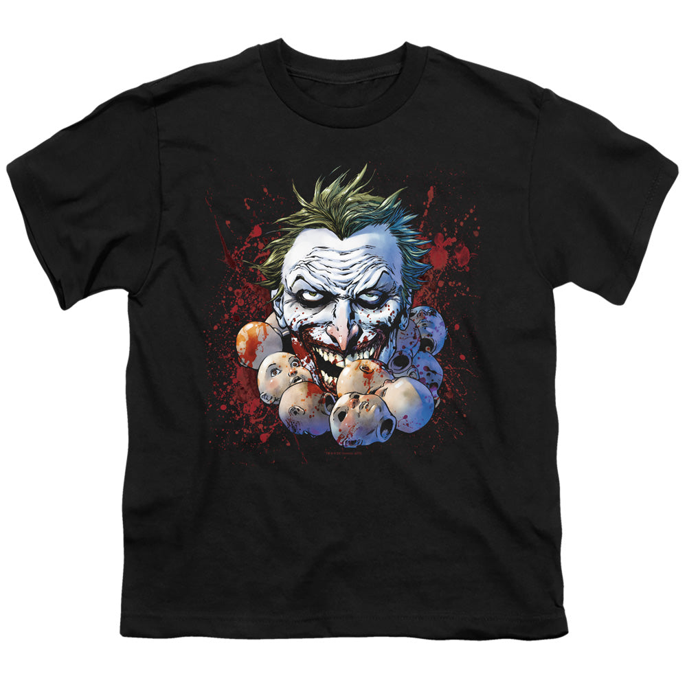 Justice League Doll Heads Kids Youth T Shirt Black