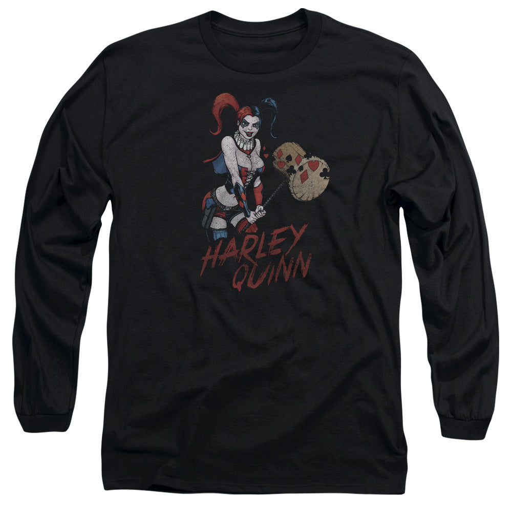 Justice League Harley Hammer Mens Long Sleeve Shirt Black