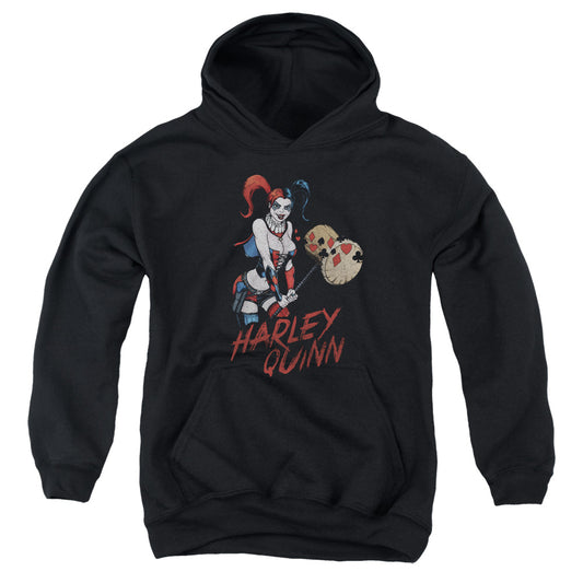 Justice League Harley Hammer Kids Youth Hoodie Black