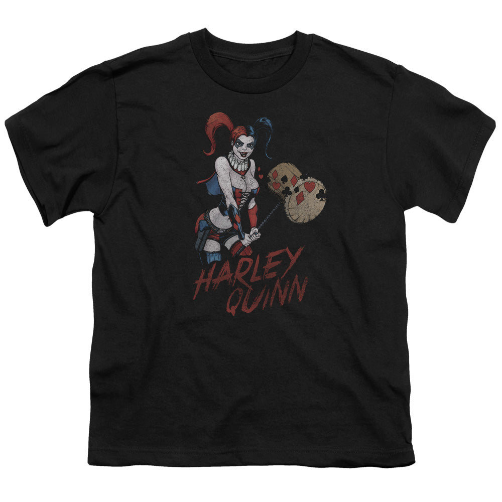 Justice League Harley Hammer Kids Youth T Shirt Black