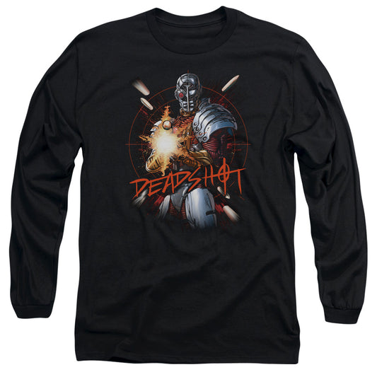 Justice League Deadshot Mens Long Sleeve Shirt Black