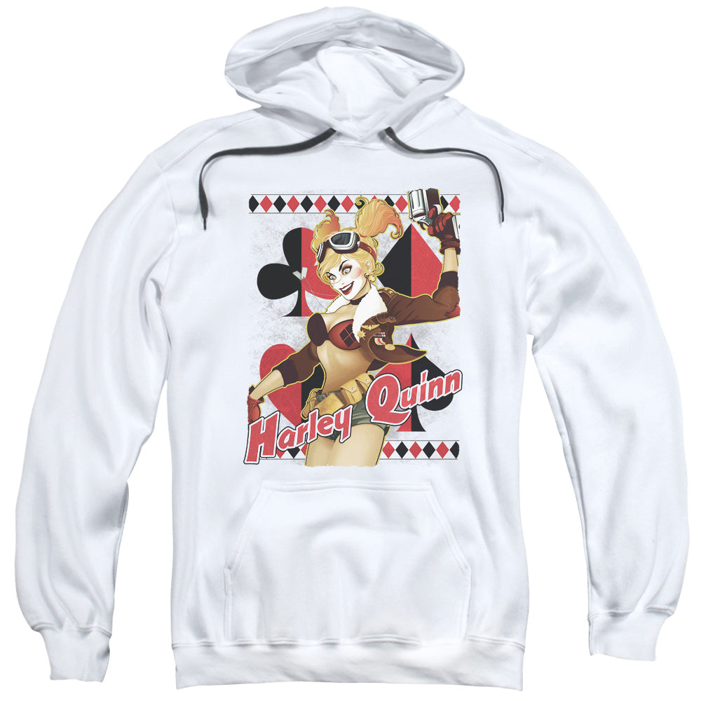 Justice League Harley Bombshetll Mens Hoodie White