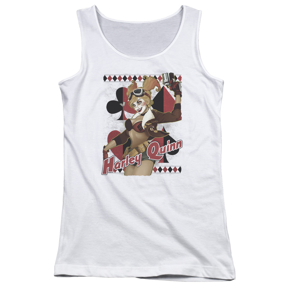 Justice League Harley Bombshetll Womens Tank Top Shirt White