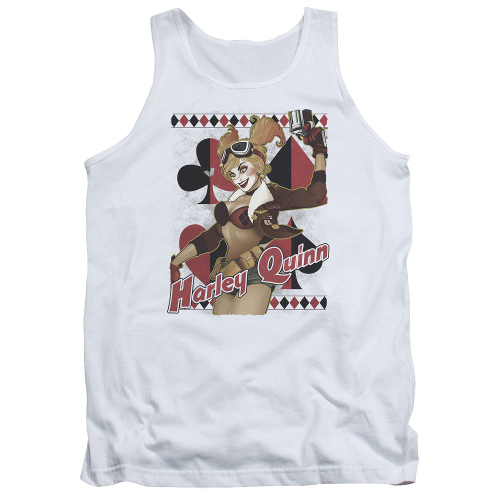 Justice League Harley Bombshetll Mens Tank Top Shirt White