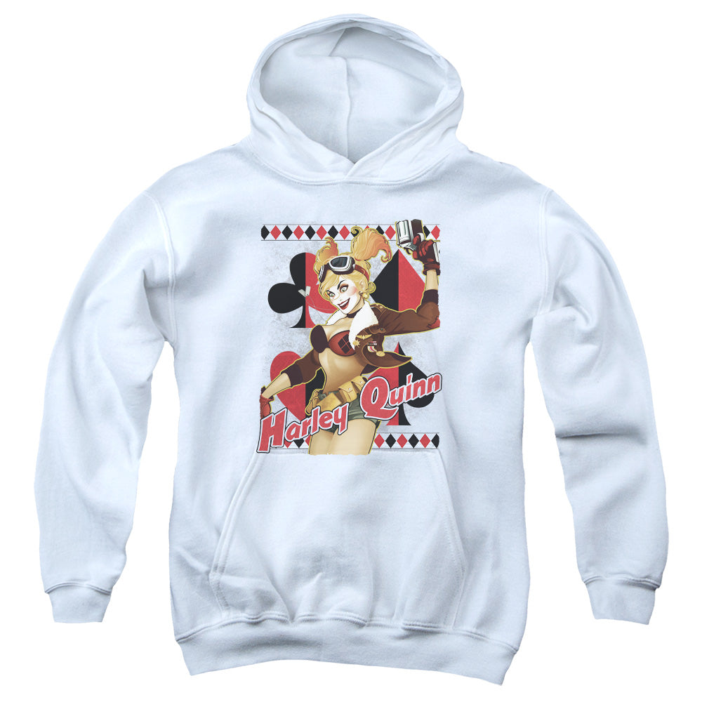 Justice League Harley Bombshetll Kids Youth Hoodie White