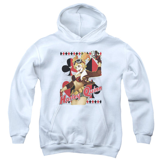 Justice League Harley Bombshetll Kids Youth Hoodie White