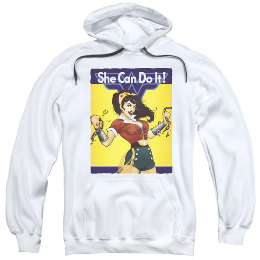 Justice League Wonder Bombshell Mens Hoodie White